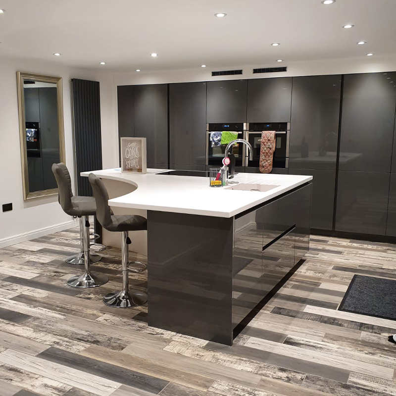 Villa/Apartment Customized Waterproof Durable Modern Furniture Matte Kitchen Cabinet
