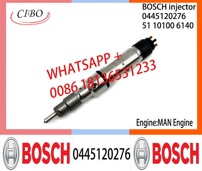 BOSCH 0445120276 Neutral Diesel Fuel Injector Assembly 0445120276 51101006140 For MAN Engine