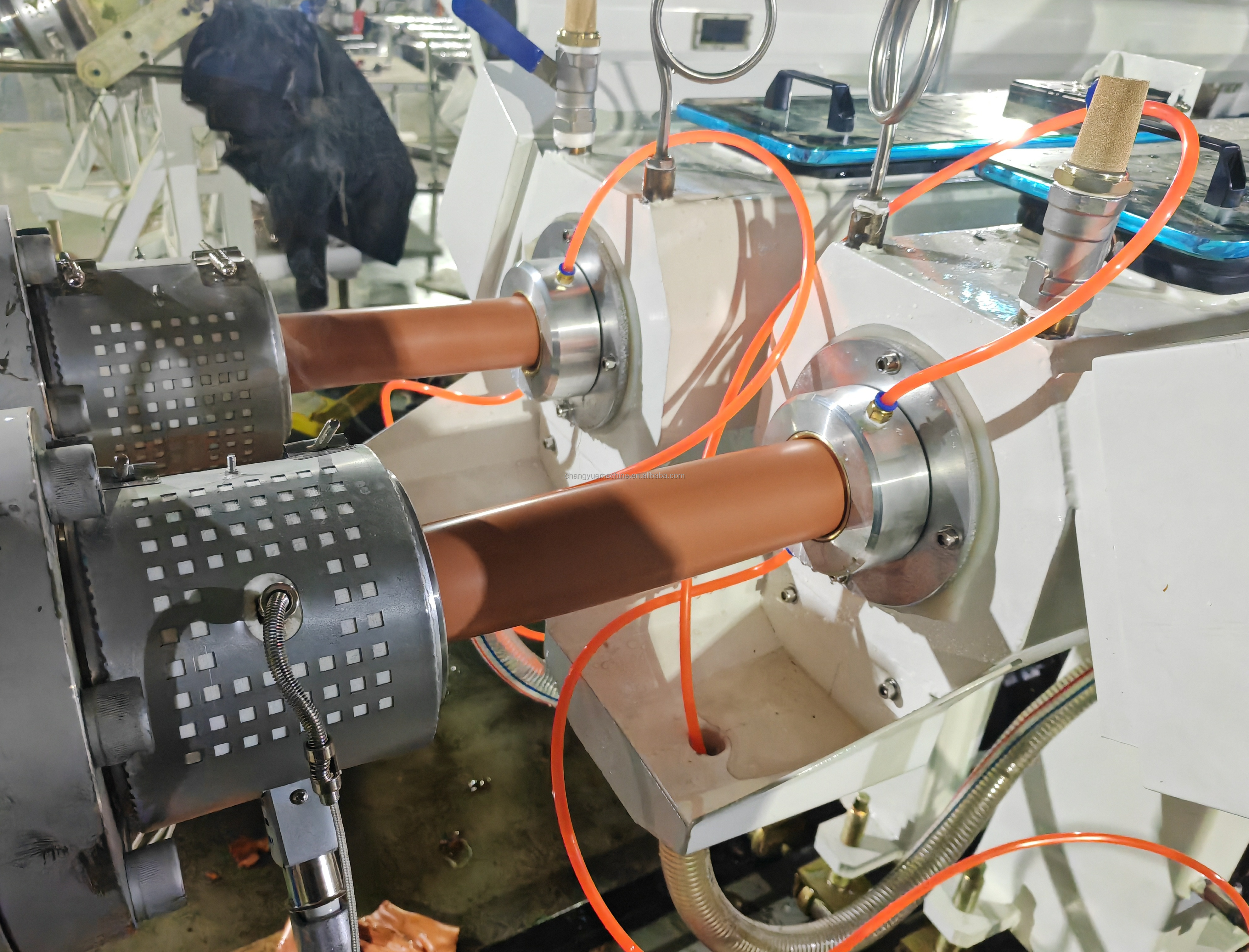 ABB / DELTA / SIEMENS Inverter CHANYUE CPVC UPVC Dual Electric Conduit Pipe Extrusion Line