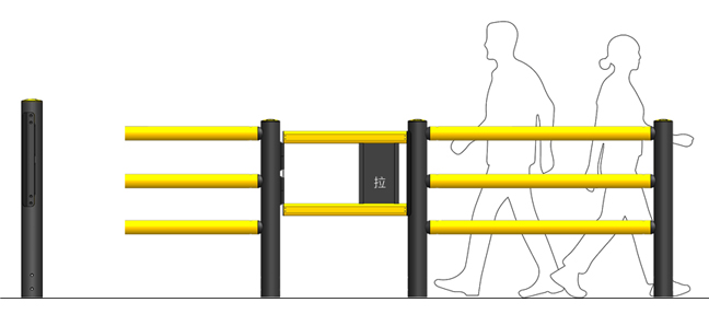 Revolving Door Warehouse Flexible Anti-Collision System FS-2023A
