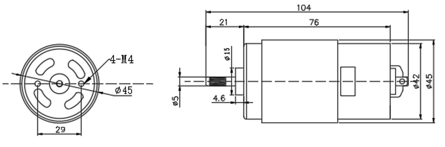 KG-7912 120V dc motor output power 80W used for home appliance