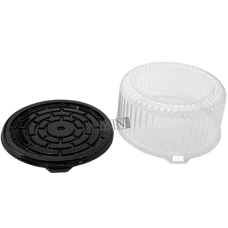 Food Grade 10 Inch Disposable Cheesecake Containers With Snap On Lid