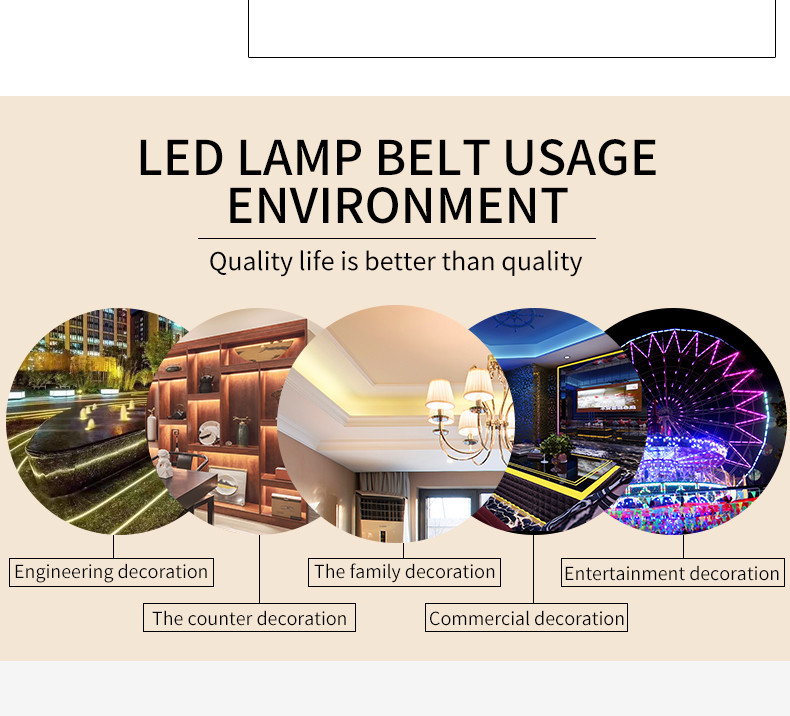 12W IP20 2200-6500K SMD 5050 LED Strip Light 3 Years Warranty