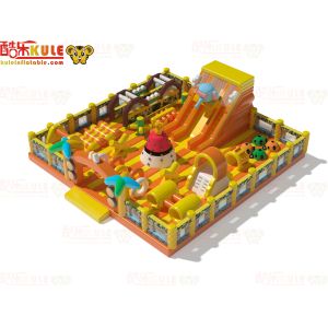 Inflatable Commercial Bouncy Castle With Challange Obstacles