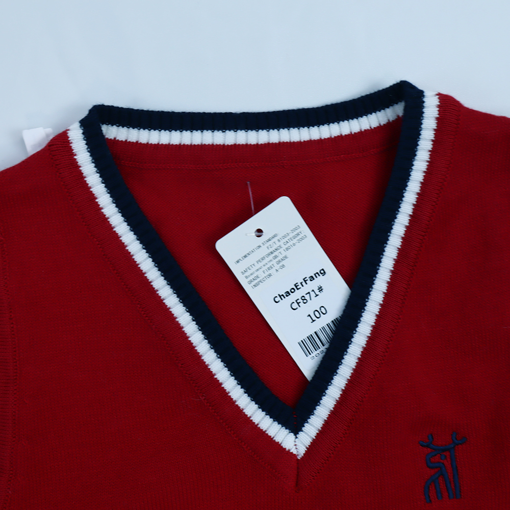 Stock Kids Clothes School Uniform Sweater Primary School Kids Uniforms Waistcoat Baby Vests