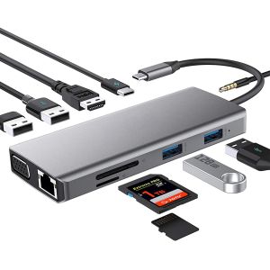 China 12 In 1 USB-C Type-C Docking Station For Charging Data Transfer And Speaker Function on sale China 12 In 1 USB-C Type-C Docking Station For Charging Data Transfer And Speaker Function on sale