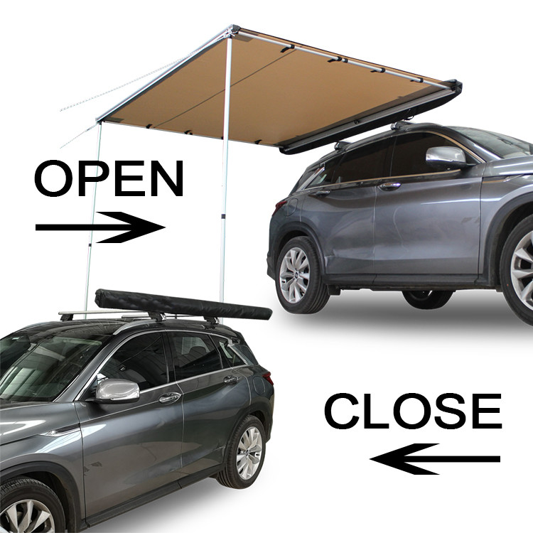 2X3m Retractable 280G Canvas car side tent 400D Oxford SUV Offroad Car Side Awning