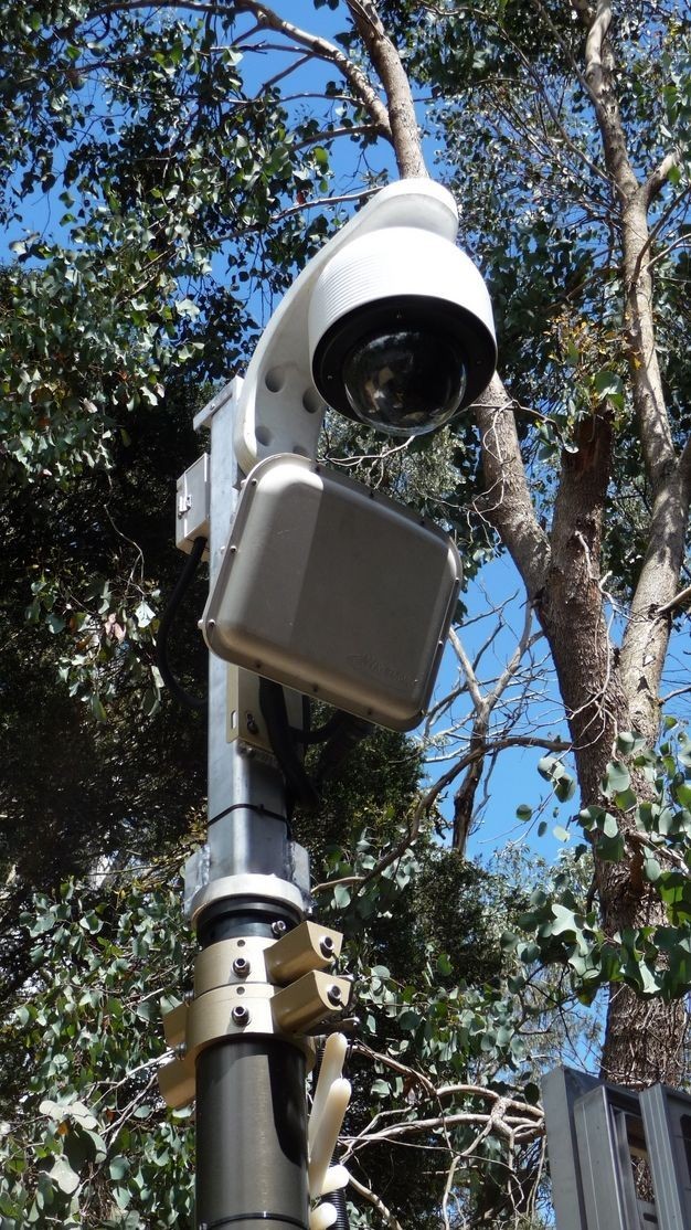4.5m lockable CCTV pneumatic telescopic mast inside CCTV looms secuity camera mast