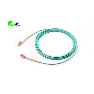 LC to LC 10G Fiber Patch Cord OM3 Multimode 2.0mm Zipcord Duplex OFNP Aqua for