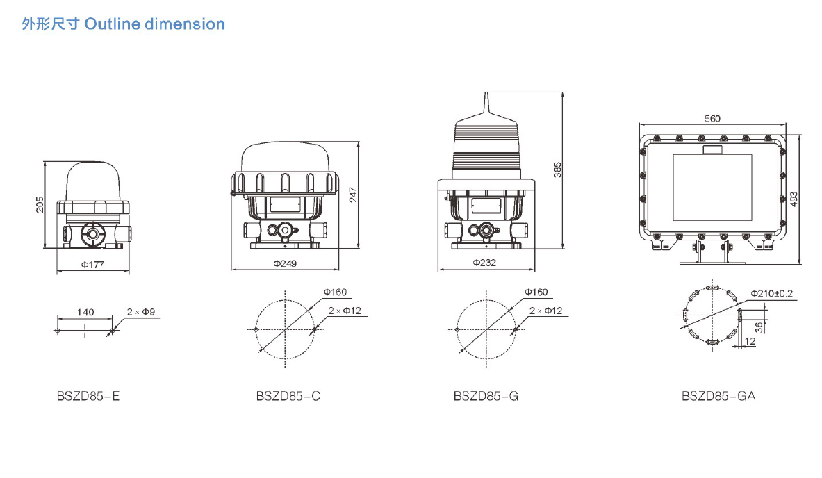 BSZD85 Explosion Proof Aviation Obstruction Light For Aircraft Abstruction Indication