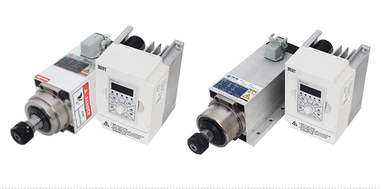 80*73 Square Spindle Motor for CNC Router Inverter Drive Fan Cooling 1.5KW GDZ80*73-1.5