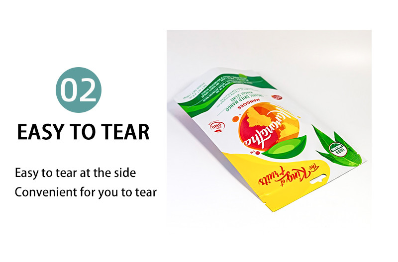 Food Packaging Bag Manufacturer Customized Pet Aluminized Zipper Bag High Quality Dried Mango Snack Packaging