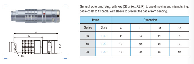 IP68 3 Pin Outdoor Connector Waterproof Power Connector Male Solder Contacts