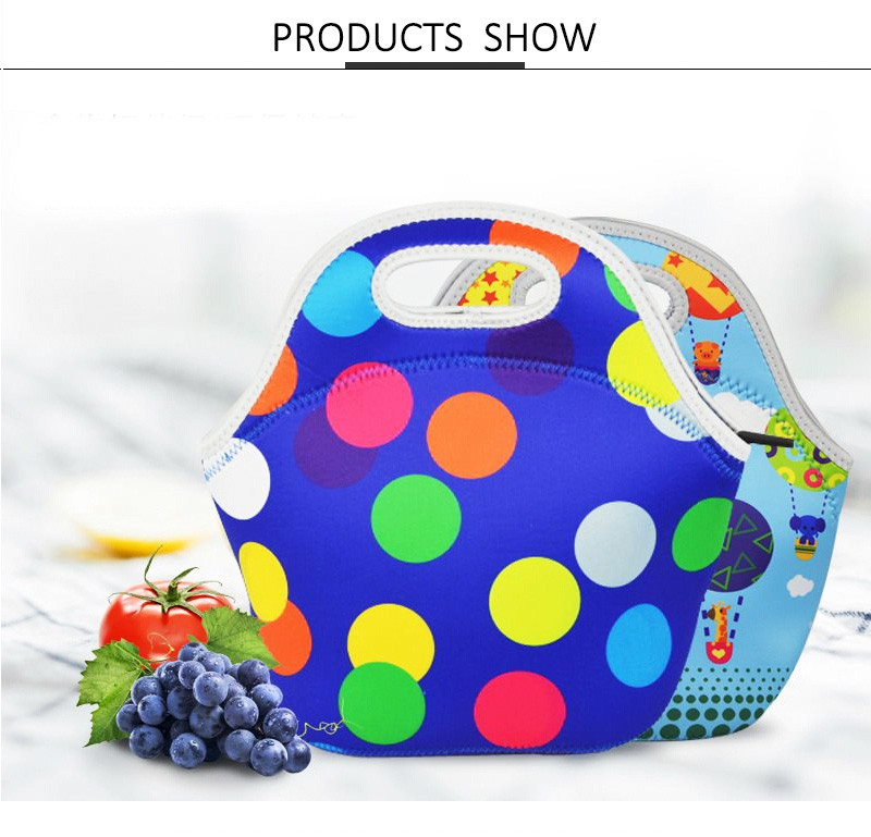 Shopping Outdoor Printing Cooler Neoprene Lunch Bag