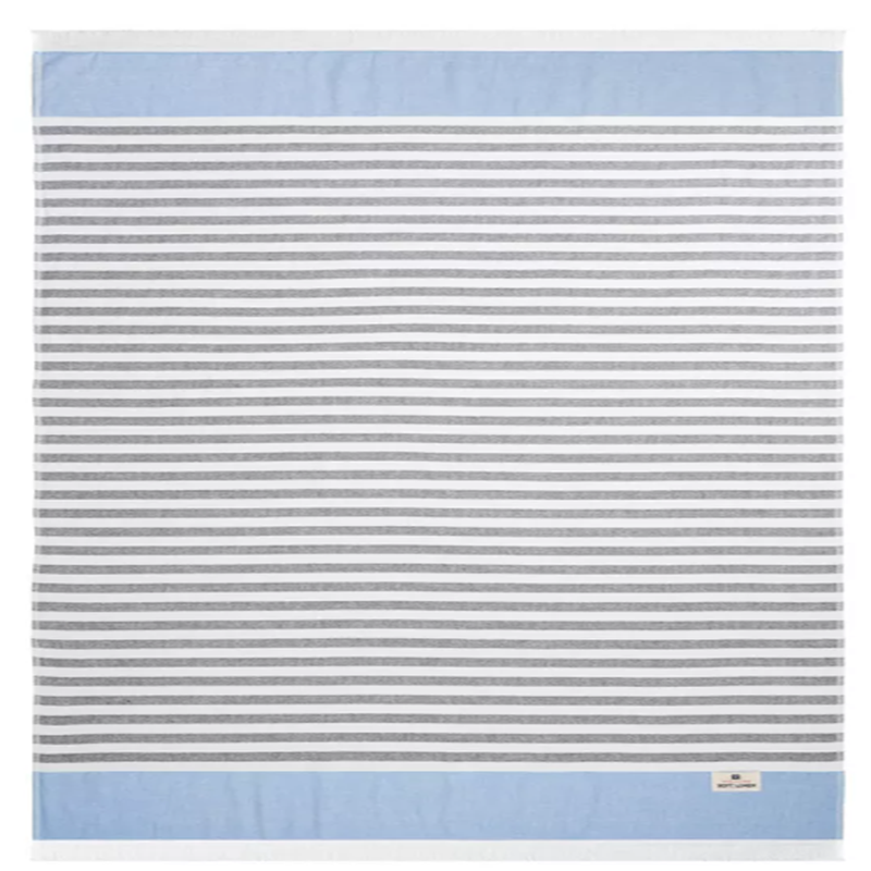 Extra Large Peshtemal Beach Towel with Reinforced Fringe and Compact Foldability