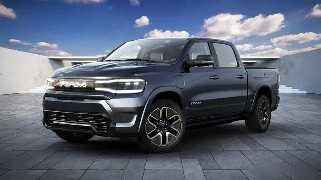 All Electric Zero Emission Ram 1500 REV With Exceptional Benchmarks In Towing, A Range 350miles At 168kwh Battery