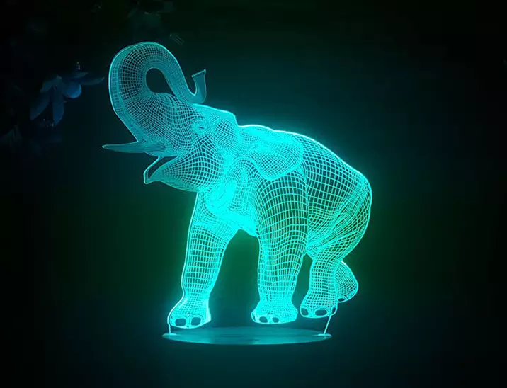 Changeable USB 188mm 3D Led Illusion Lamp 3d Illusion Decorative Lights