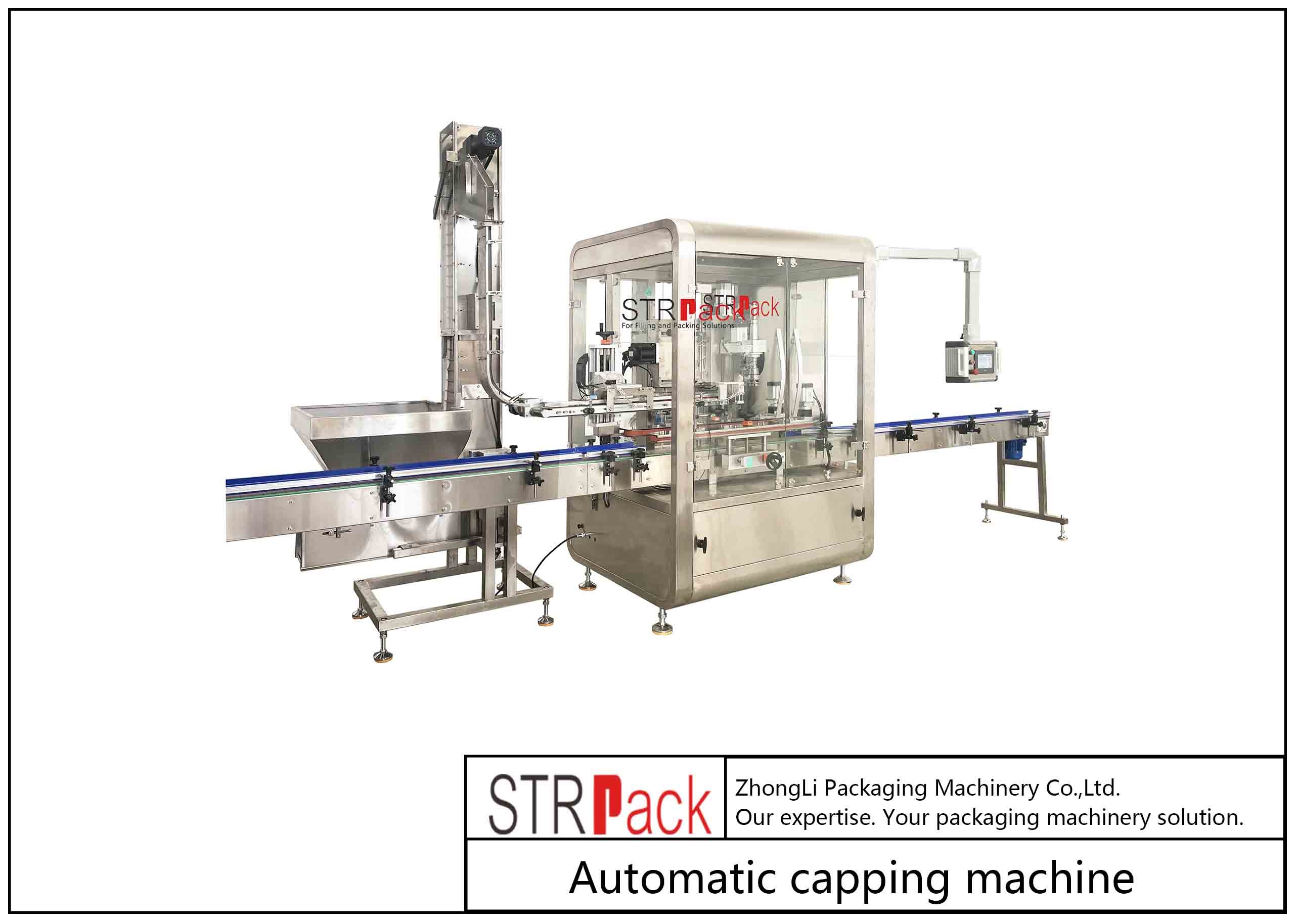Automatic Bottle Capping Machine With 50 - 300mm Bottle Height 10 - 50mm Cap Height