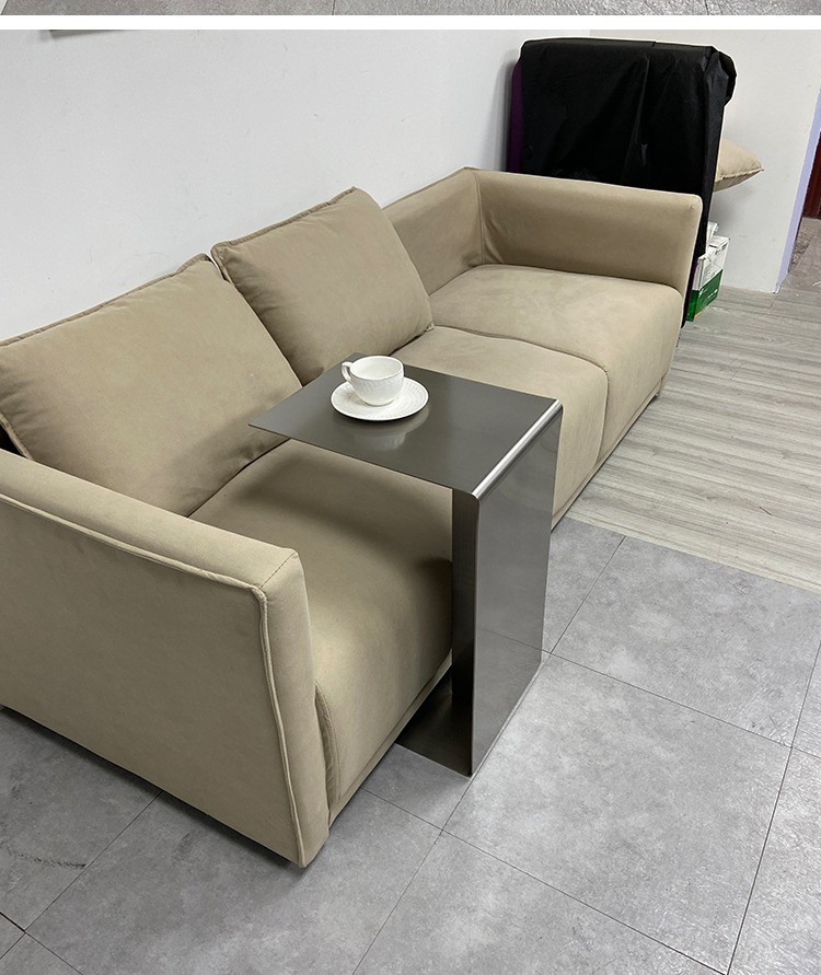 Stainless Steel C Type Couch Side Table Card Table Removable Desk Side Table