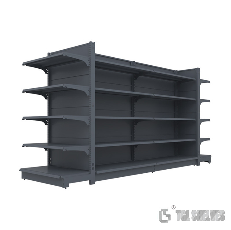 Cold Rolled Steel Supermarket Shelf Rack Gondola Morden economic Style