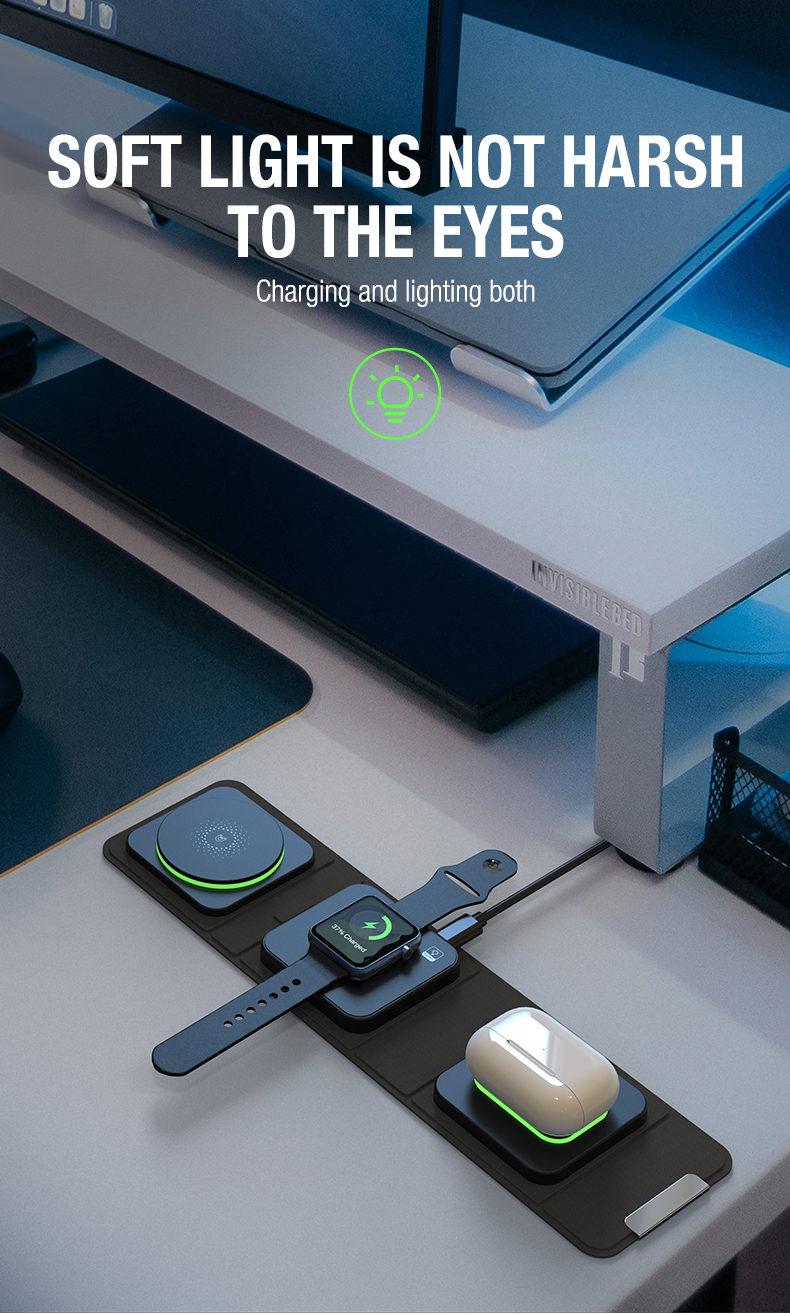 Fast Magnetic Wireless Charger Private Mold QC3.0 Input Power for Android iPhone