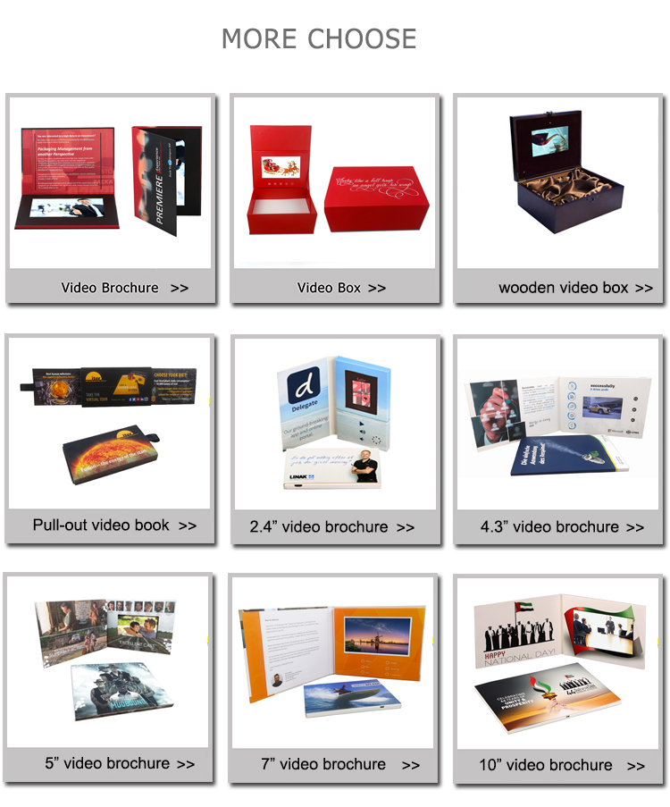 Custom Logo 5 Inch LCD Video Brochure Card 800*480P With Eva