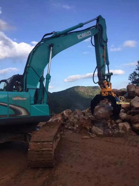 Excavator Attachment Heavy Duty Hydraulic Rock Grab Suitable For 20T 30T