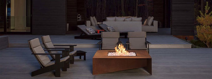 Custom Design GN-FP-329-T Corten Steel Rusty Metal Wood Burning Heater Fire Pit
