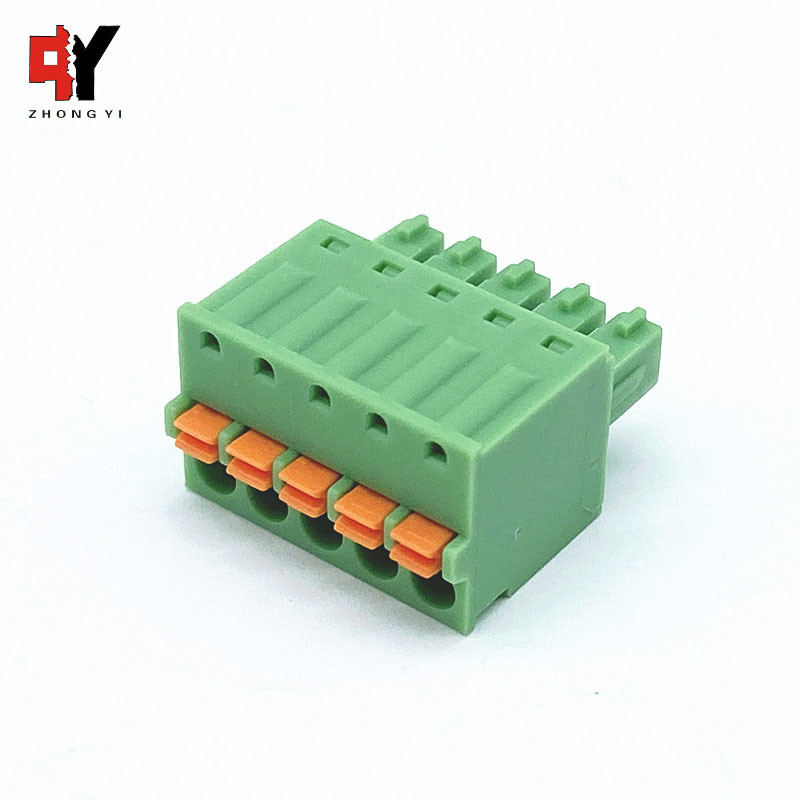 PA66 28-16AWG Pluggable Terminal Block Connector HQ15EDGKD-3.5/3.81mm Pitch
