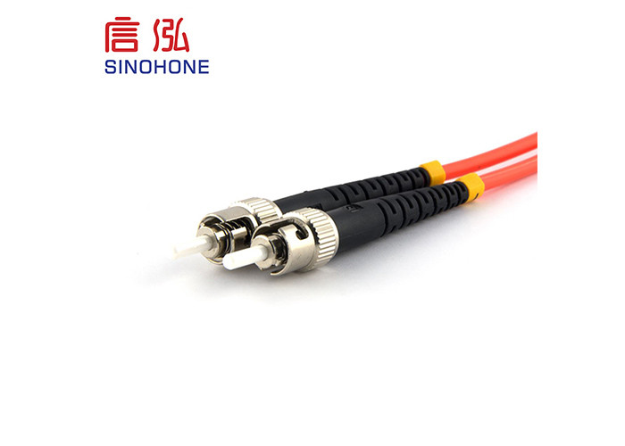 Duplex Fiber Optic Patch Cord , ST To ST Fiber Patch Cable UPC Polish Type 9/125 M