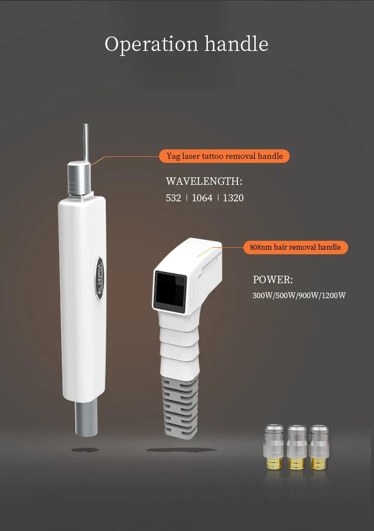 Diode Laser Picosecond Tattoo Removal Machine ND YAG 808 Hair Removal