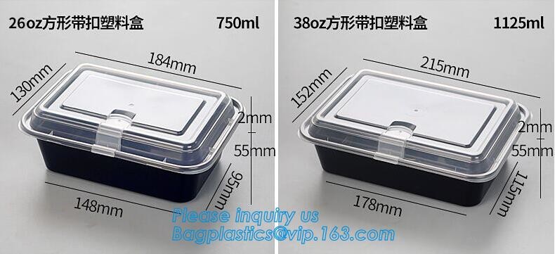 Meal Prep Containers Free Sample Bento Lunch Box Biodegradable Food Container Plastic Wheat Straw Lunch Box bagplastics