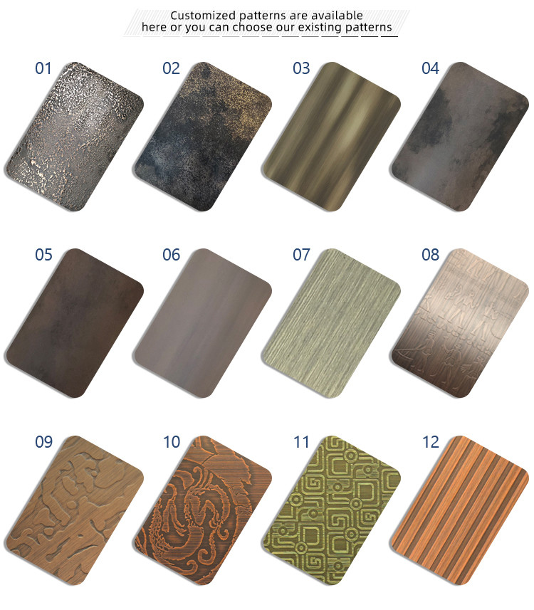 0.7mm Hairline Finish Stainless Steel Sheet Bright Annealed 201 304 316 Copper Brushed