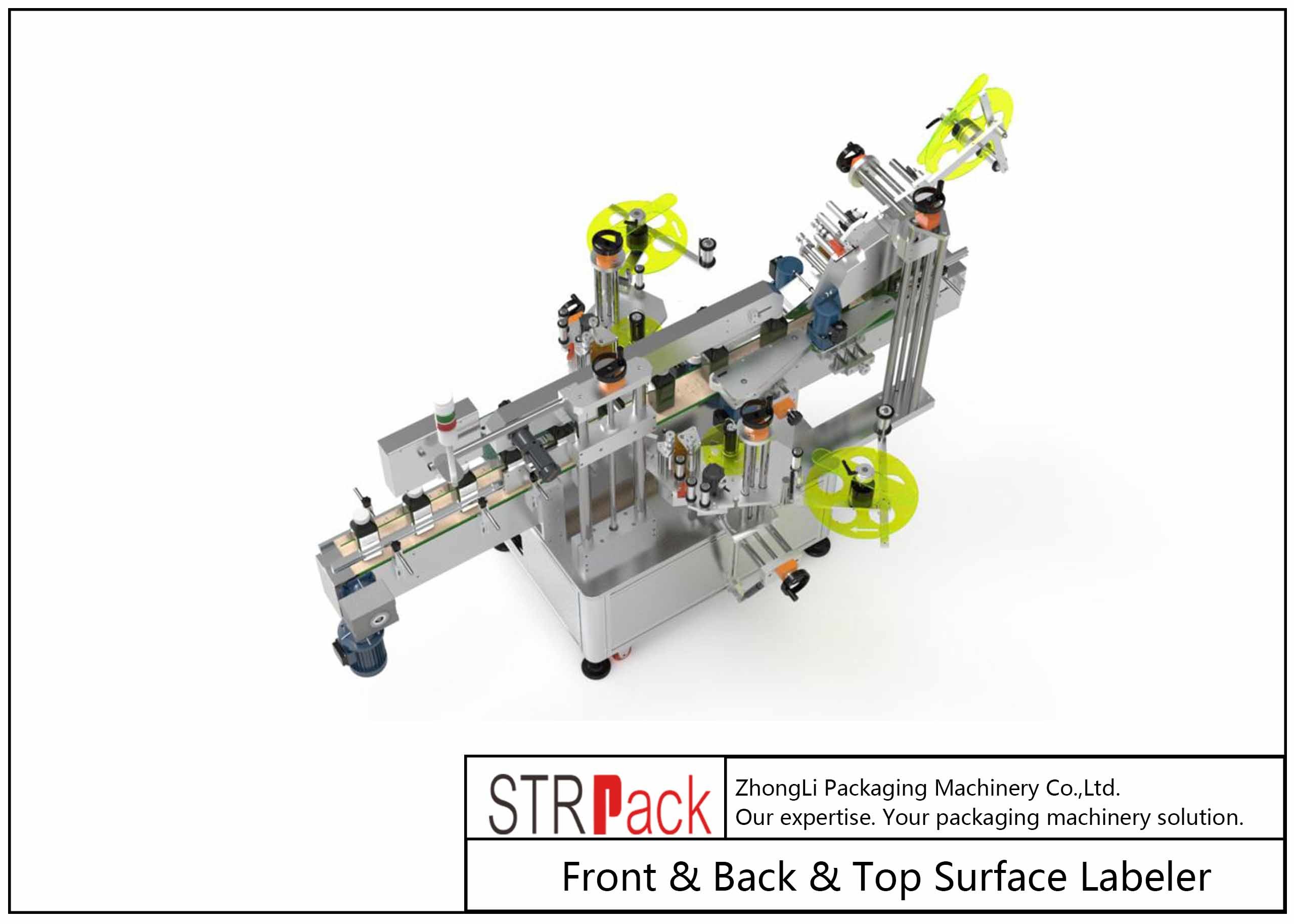 Self Adhesive Round / Square Bottle Sticker Labeling Machine Multi Directional