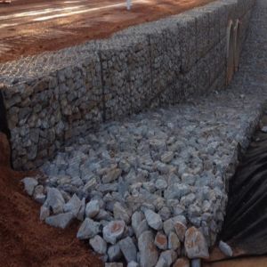 Low Carbon Iron Hexagonal Gabion Mesh 60x80mm 2.0mm