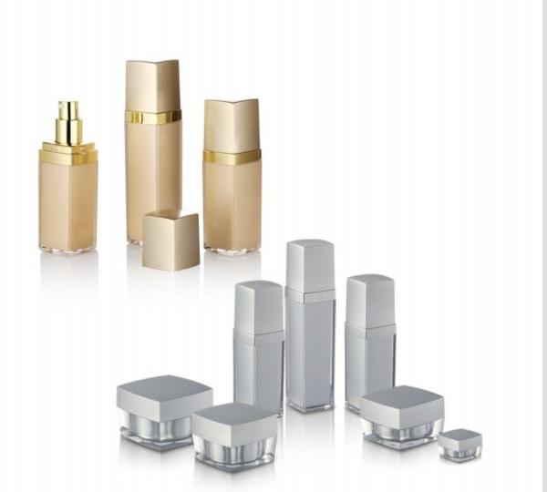 Square Shape Double Walls Facial Cream Lotion Cosmetic Packaging Bottle with