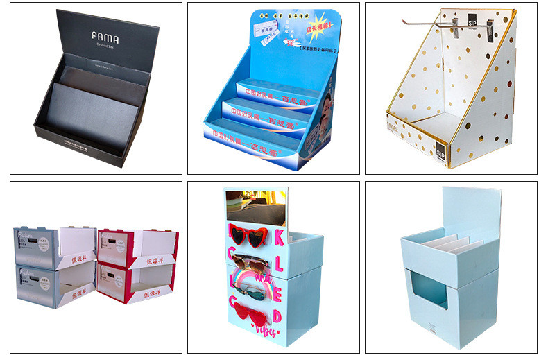 Custom Display Box Cardboard Point Display With Metal Hanger Hook