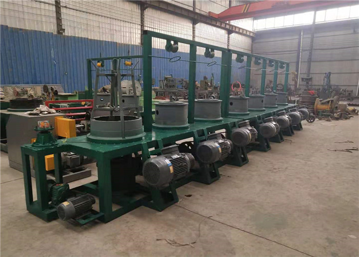Continuous Drums Wire Drawing Line , Wire Manufacturing Machine Gear Rotation