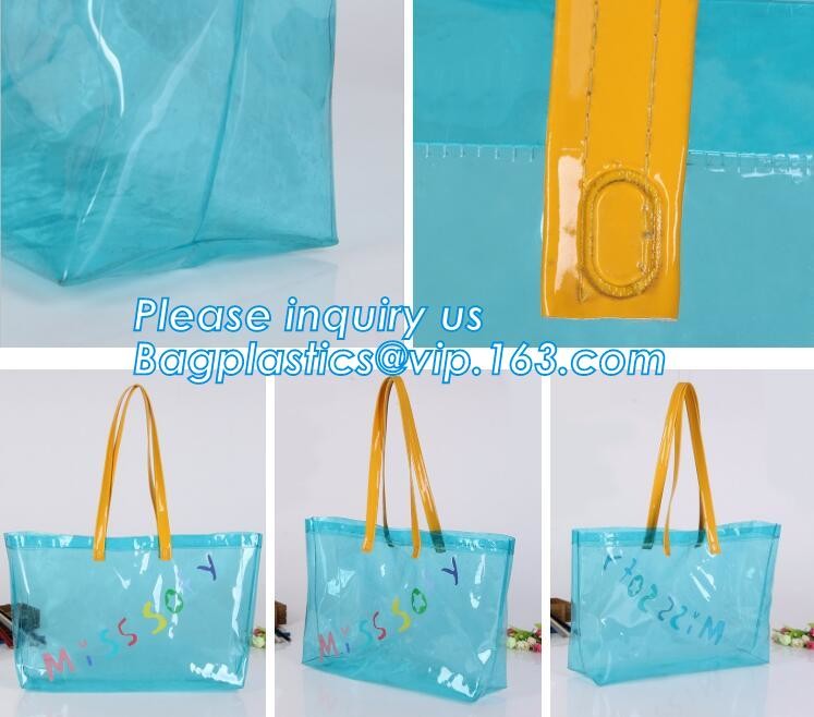 Customized PP/PVC/PETclear plastic gift bag, Reusable Single bottle wine bag Pvc wine bottle gift bag, plastic transpare