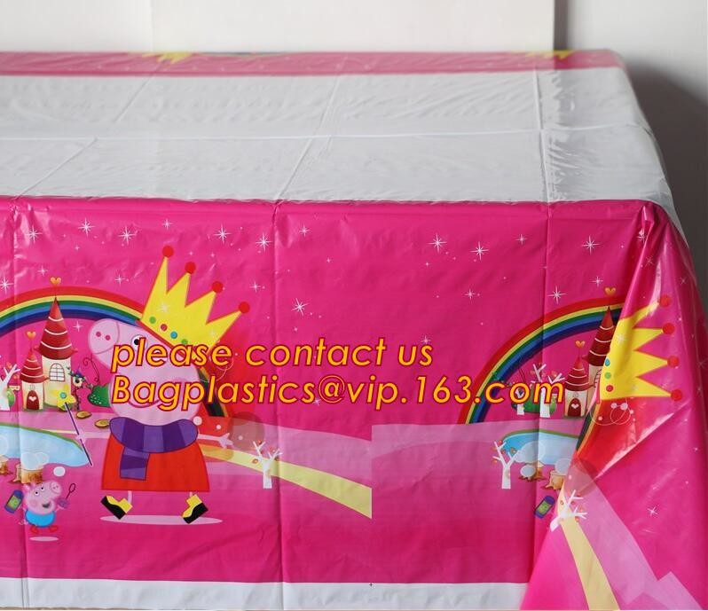WHOLESALE DISPOSABLE PE PRINTED POLKA DOTS PARTY TABLE CLOTH, TABLE COVER,1PCS/BAG,600BAGS/CTN,SEASONAL PACKAGING TPU EV
