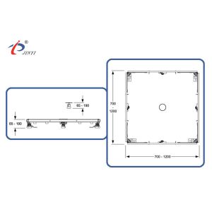 Adjustable 65mm Height ADS 4x80cm Rectangular Shower Trays Leg Frame