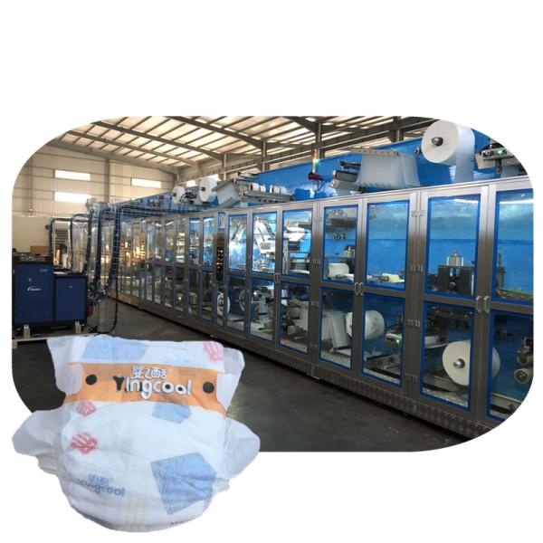 40m Length 0.8Mpa PE Film Diaper Production Machine , Baby Diaper Manufacturing