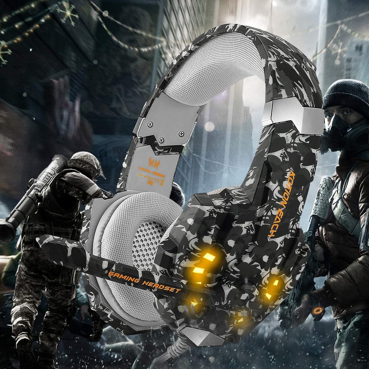 32ohm Kotion Each G9600 Camouflage Gaming Headset For Laptop