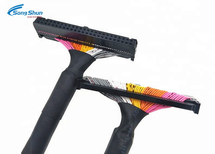 Round Shielded Flat IDC Ribbon Cable UL20276 28awg 50pin 7/0.127mm Conductor