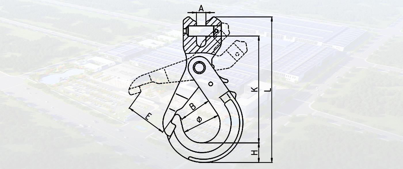 SLR078-G80 SPECIAL CLEVIS SELF LOCKING HOOK