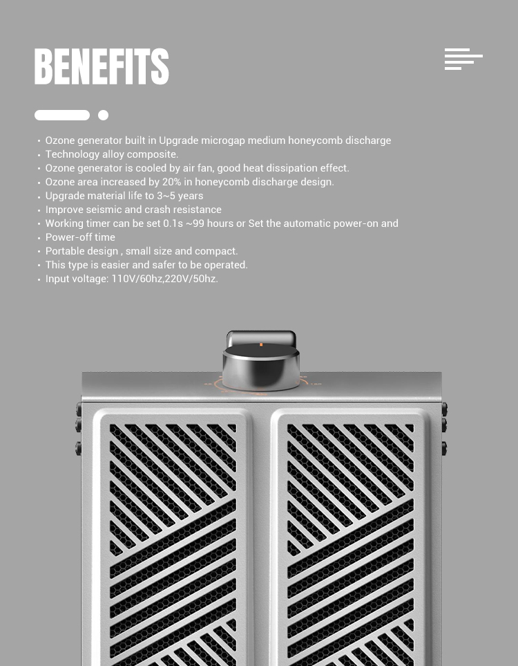 40000 mg/h Ozone Generator Machine Ionizer O3 Air Purifiers For Home Smoke Remover