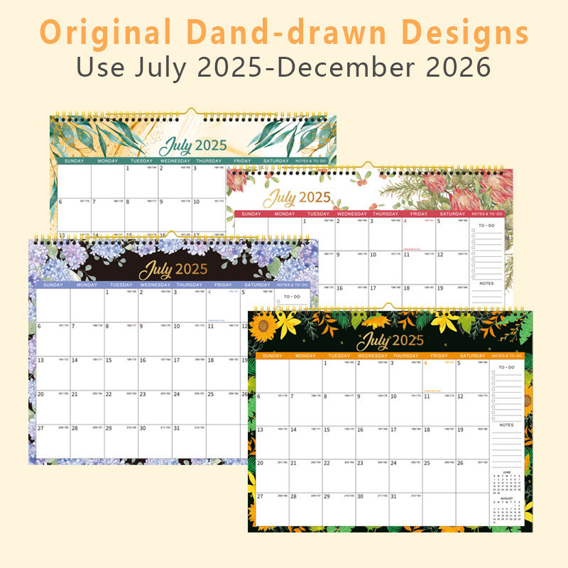Holiday / Seasonal Theme Custom Wall Calendar Made With Paper And Spiral Binding