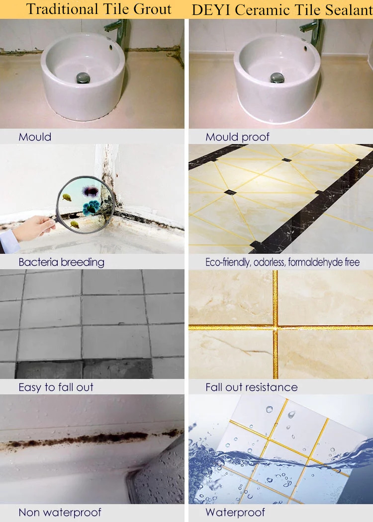 Waterproof Epoxy Tile Grout Sealer Double Components Adhesives For Bathroom Repair