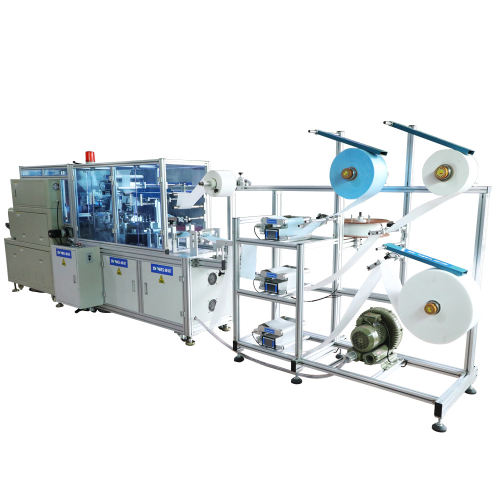 Civilian 3 Ply Face Mask Making Machine , 13KW Face Mask Packing Machine CE certificate