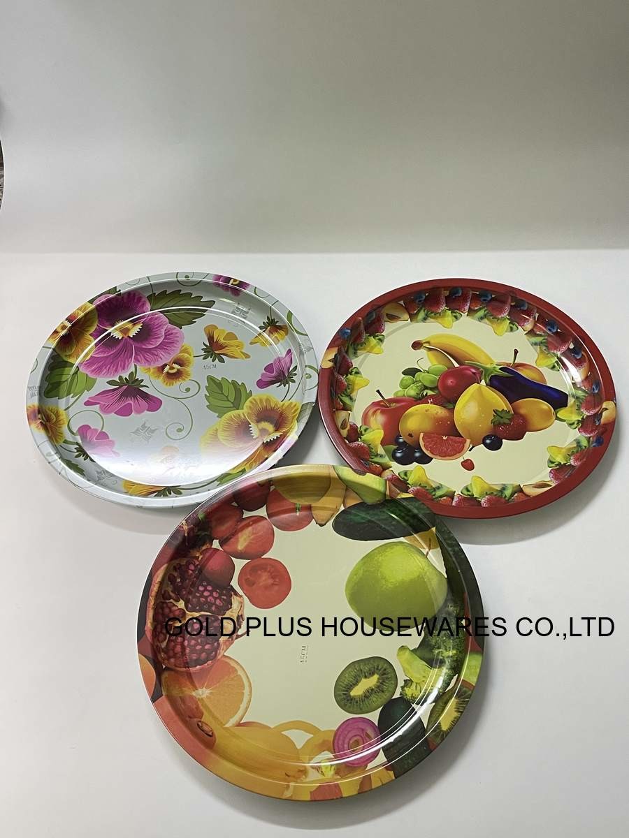 2024 hottest color tray &,45cm stainless steel fruit tray &BBQ tray ,hot in Middle East market